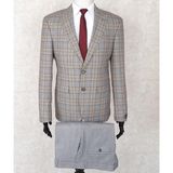 Jan Carlucci Erkek Slim Fit Sivri Yaka Gri Drop 6 Takım Elbise - 56 - 6 Drop