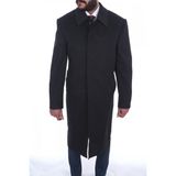 Jan Carlucci Kaşmir Uzun Palto - 56 - Füme