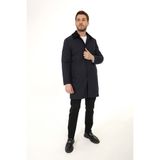 Jan Carlucci Regular Içi Kürklü Lacivert ( Çıkarılabilir Iç Kürk ve Yaka Kürk ) Dizüstü Kaban - 52