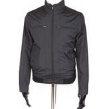 Jan Carlucci Slimfit Beli Lastikli Siyah Yazlık Ince Mont - 60