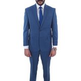 Jan Carlucci Yünlü Slimfit Drop 4 Takım - 56 - 4 Drop - Parlament Mavi
