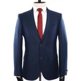 Jan Carlucci Yünsa 160'S Yünlü Slimfit Drop 6 Ceket-Lacivert - 46