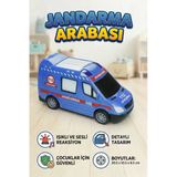 Jandarma Arabası Oyuncak Minibüs - Işıklı Sesli Kurtarma Serisi 112 Araçları - Eğitici Oyuncak