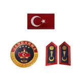 Jandarma Asayiş Spolet, Bayrak Ve Yuvarlak 3D Plastik Tpu, Cırtlı