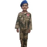 Jandarma Askeri Kamuflaj Mavi Bere)Li Çocuk Takımı(Kostüm) - 3 - 4 Yaş - Haki - Bej