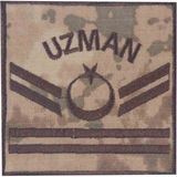 Jandarma Komando Uzman Çavuş Kamuflaj Rütbe - Uzm Çvş 2KD - Bej
