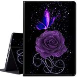 JANENFNA iPad 10. Nesil 2022 10.9 inç kılıfı, ultra ince, hafif, darbeye dayanıklı, sağlam otomatik uyku/uyanma akıllı kılıf, iPad 10 nesil 10.9 için, mor gül kelebek