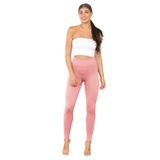 janisramone Bayan Yüksek Bel Nervürlü Tayt Bayanlar Esnek Dikişsiz Kalın Spor Salonu Yoga Skinny Pantolon, pembe pembe, 12-14