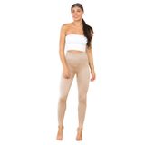 janisramone Bayan Yüksek Bel Nervürlü Tayt Bayanlar Esnek Dikişsiz Kalın Spor Salonu Yoga Skinny Pantolon, Stone, 8-10