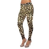 janisramone Kadın Bayan Yeni Baskılı Dar Tam Boy Tayt Seksi Esnek Pantolon Pantolon, kahverengi leopar, 8-10