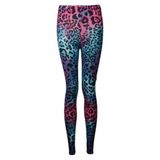 Janisramone Kadın Bayan Yeni Baskılı Dar Tam Boy Tayt Seksi Esnek Pantolon Pantolon, Leopar Neon Baskı, 48-50