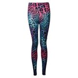 Janisramone Kadın Bayan Yeni Baskılı Dar Tam Boy Tayt Seksi Esnek Pantolon Pantolon, Leopar Neon Baskı, M-L