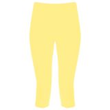 janisramone Kadın Bayan Yeni Düz Esnek 3/4 Tayt Egzersiz Sıkı Spor Salonu Kırpılmış Kapri Aktif Pantolon, Yellow, 6-8