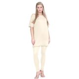 janisramone® Kadınlar için Co Ord Setleri, Kadınlar için Düz Salon Giyim Setleri İngiltere, Bol Kısa Kollu Uzun Boy Tişört Elastik Bel Spor Taytları, Bayanlar 2 Parça Kıyafet, Yazlık Kadın