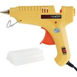 Janissary 100WATT Sıcak Silikon Tabancası Plastik Saplı 10 Adet 30CM Şeffaf Çubuk ile Yapıştırıcı