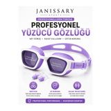 Janissary 102 Mor Profesyonel Yüzücü Gözlüğü Renk | Anti Fog UV Korumalı Silikon Havuz Deniz Gözlüğü Kulak Tıkacı Hediyeli