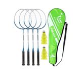 Janissary 4 Adet Profesyonel Badminton Raketi Deluxe Çantası Seti 6 Adet Badminton Topu