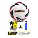 Janissary 7 Numara Kaleci Eldivenli Futbol Seti Top Pompa Dahil Çocuk Antrenman Maç Seti