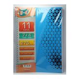 Janissary 7+4bölümlü 275 Yaprak A4 Sipralli Ayraçlı Defter 7 Kareli 4 Çizgili Çoklu Defter
