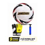 Janissary 9 Numara Kaleci Eldivenli Futbol Seti Top Pompa Dahil Çocuk Antrenman Maç Seti