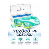 Janissary 9800 Turkuaz Çocuk Yüzücü Gözlüğü | Su Geçirmez, Buğu Önleyici, Kutulu Profesyonel Yüzme Gözlüğ