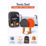 Janissary Çantalı Masa Tenisi Seti – 2 Raket + File + Taşıma Çantası + 3 Top |Ping Pong Seti
