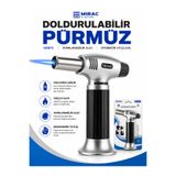 Janissary Doldurulabilir Pürmüz Torch-400 Gazlı Alev Çakmağı | 1300°C Ayarlanabilir Alev | Mutfak, Kamp, Lehim ve Hobi Kullanımı