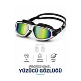 Janissary MC620 Gri Profesyonel Aynalı Yüzücü Gözlüğü | UV Korumalı, Anti-Fog Buğu Önleyici, Silikon Kayışlı, Kulak Tıkacı ve Saklama Kutulu