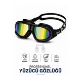 Janissary MC620 Siyah Profesyonel Aynalı Yüzücü Gözlüğü | UV Korumalı, Anti-Fog Buğu Önleyici, Silikon Kayışlı, Kulak Tıkacı ve Saklama Kutulu