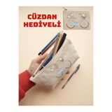 JANJAN Kanvas Kalemlik,Çok Amaçlı Organizer,Kalem Kutusu,Makyaj Çantası,Kanvas CüzdanTelefon Çantası