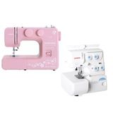 Janome E1015 Joy Of Sewing Dikiş Makinesi (Pembe) Ve 8002D Overlok Makinesi Avantaj Paketi