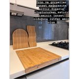 Janset Bambu Kenarlı Kesme Tahtası 45*38 cm Antibakteriyel Özellikli 1 Adet Hamur Açma Tahtası