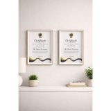 janset home shop Fotoğraf Çerçevesi 2 adet Ahşap Cam Çerçeve 21*30 A4 boy