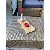 Janset Mien Bambu Dalgalı Sunumluk 40*20 Sunum Tabağı,bambu Dekor
