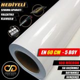 Jansın Home Parlak Beyaz Mutfak Dolap Tezgah Beyaz Eşya ve Mobilya Kaplama Yapışkanlı Folyosu 60 cm En 5 Ebat Boy - 60 x 400 cm