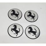 Jant Göbeği Arma Ferrari 60mm 4lü set alüminyum Yapıştırma gri
