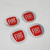 Jant Göbeği Arma Fiat Alüminyum 48mm 4'lü Set Kırmızı