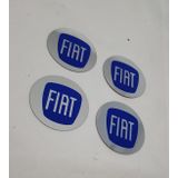 Jant Göbeği Arma Fiat Alüminyum 48mm 4'lü Set Mavi