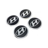 Jant Göbeği Arma Hyundai Alüminyum 60Mm. 4 Lü Set Siyah (552767578)