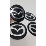 Jant Göbeği Arma Mazda 60mm Alüminyum 4'lü SİYAH YÜKSEK KABARTMA
