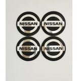 Jant Göbeği Arma Nissan Alüminyum 54mm. 4'lü Set Siyah