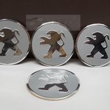 Jant Göbeği Arma Peugeot Alüminyum 60mm Silver 4'lü Set