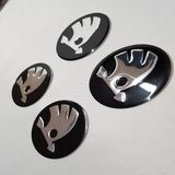 Jant Göbeği Arma Skoda Alüminyum Yapıştırma 54mm. 4lü Set Siyah
