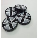 Jant Göbeği Mini Cooper 55/52 52mm Plasto 4 lü Siyah Gri Yazılı