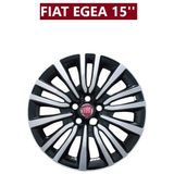 Jant Kapak 15" Inç 5 Bijon Takım 4 Adet Siyah ve Gri Fıat Egea - Fiat