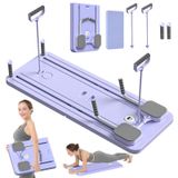 JANUA Pilates Board - 2024 Pilates Reformer Seti, Ev için Çok Amaçlı Katlanabilir Pilates Reformer Tahtası, 5'i 1 Arada Pilates Sürgülü Tahtası