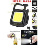 Janva 1200 Mah Mini Led, Anahtarlı El Feneri, Flash, Mıknatıslı , Su Geçirmez, Şişe Açacaklı , Şarjlı
