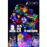 Janva 3 metre pilli peri led süsleme dekor dekoratif balkon ağaç yılbaşı süsleme parti youtuber ışık