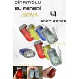 Janva 4 Adet Tüm Aileye Deprem Için Pilsiz Dinamolu 3 Ledli El Feneri Deprem Feneri Pilsiz Acil Durum