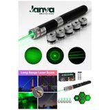 Janva 5 Başlıklı Yeşil Lazer Pointer Pilli 50 Km Etkili (5 Başlıklı)